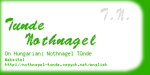 tunde nothnagel business card